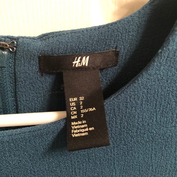 H&M dark teal sweatheart dress - Picture 3 of 3